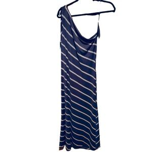 VINTAGE NWOT Ralph Lauren Polyester One Shoulder Maxi Dress